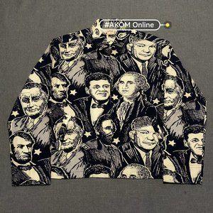 Vintage style 70S portrait abstract classic bomberJacket Unisex